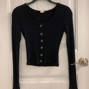 Garage black button down long sleeve size xs